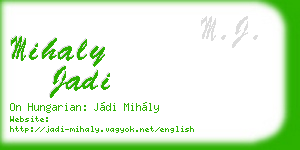 mihaly jadi business card