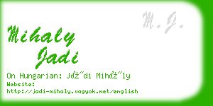 mihaly jadi business card